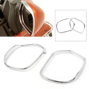 GL 1800 Goldwing Motorcycle Rearview Side Mirror Cover Trim For Honda Goldwing GL1800 2001-2011 Chrome ABS Decoration Parts 2Pcs