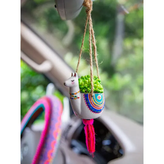 Grey Llama {Natural Life} Hanging Succulent
