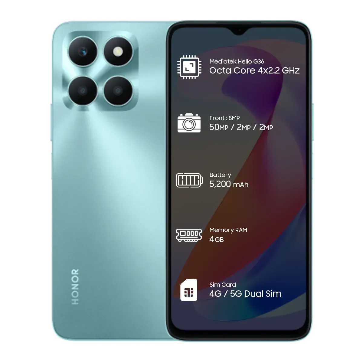 Honor X6a 4GB 128GB (ضمان الوكيل)