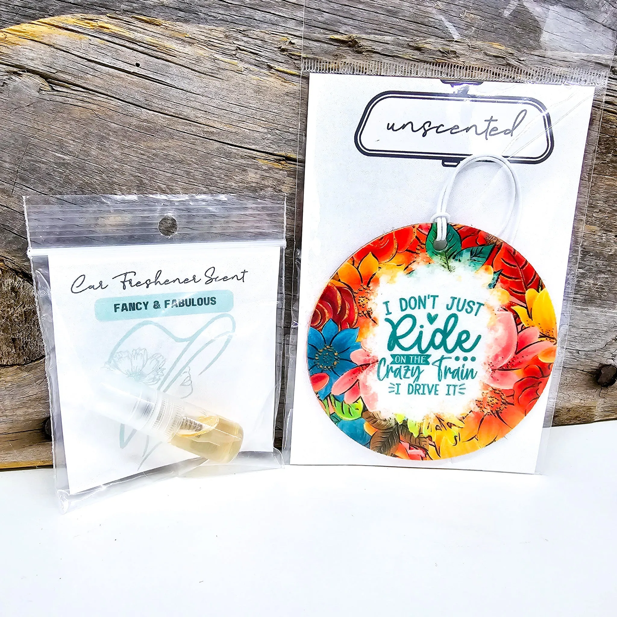I Don't Just Ride On The Crazy Train Re-Scentable Car Freshener