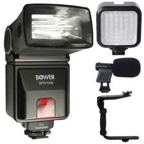 i-TTL Flash with Accessory Bundle For Nikon D7100 and D7200