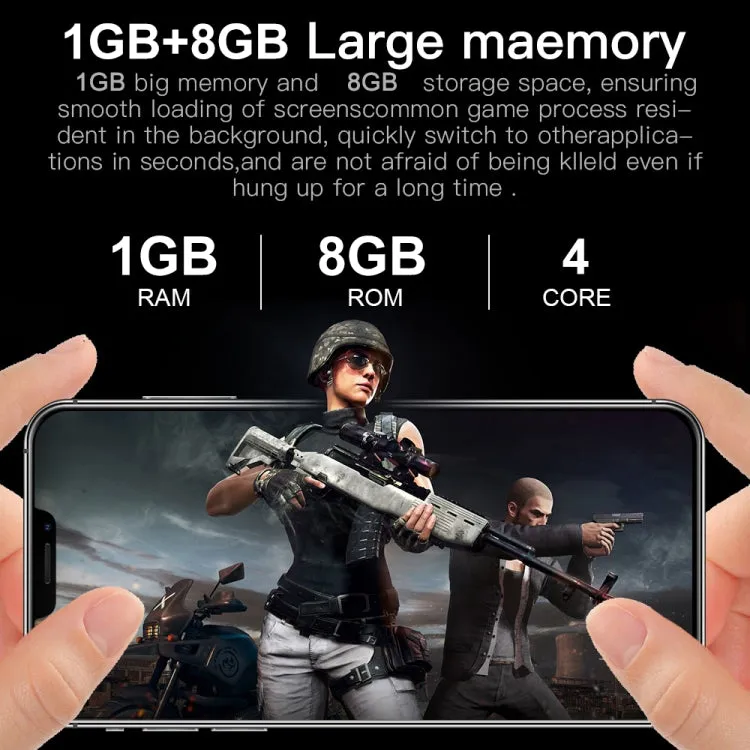 i12 Pro Max Smartphone, 6.3" Notch Display, Face Recognition, Android 6.0, Dual SIM, 1GB RAM, 16GB Storage, 3G Network