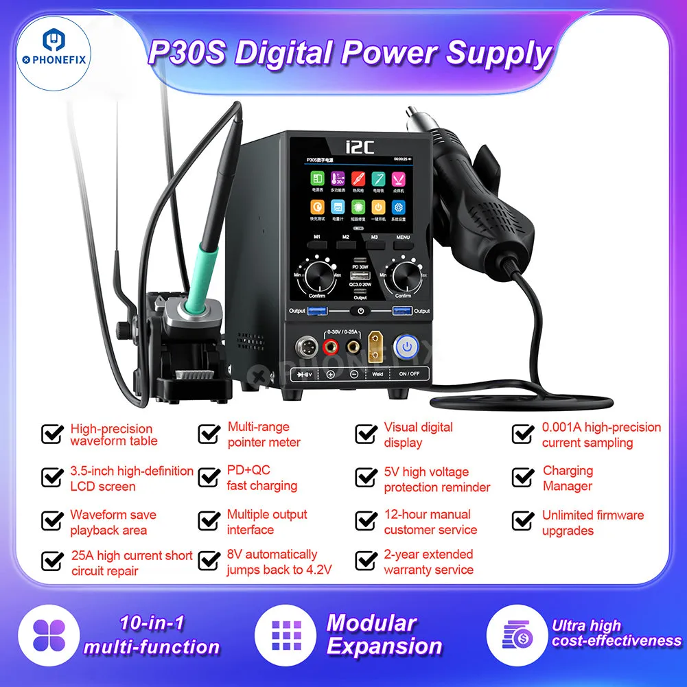 i2C P30 P30S Digital Power Supply Multi-function Phone Repair Platform