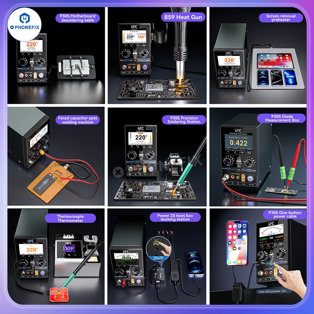 i2C P30 P30S Digital Power Supply Multi-function Phone Repair Platform