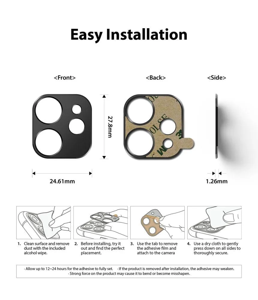 iPhone 12 Camera Styling Black Ringke