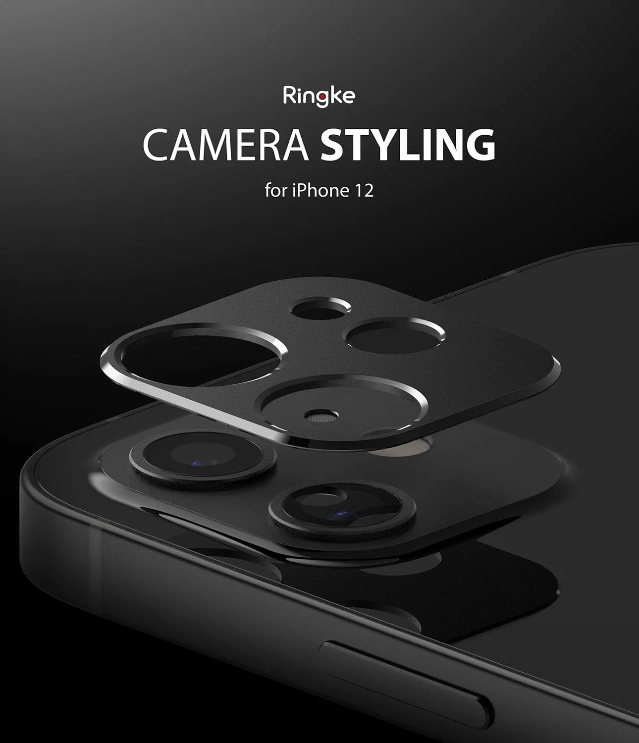 iPhone 12 Camera Styling Black Ringke