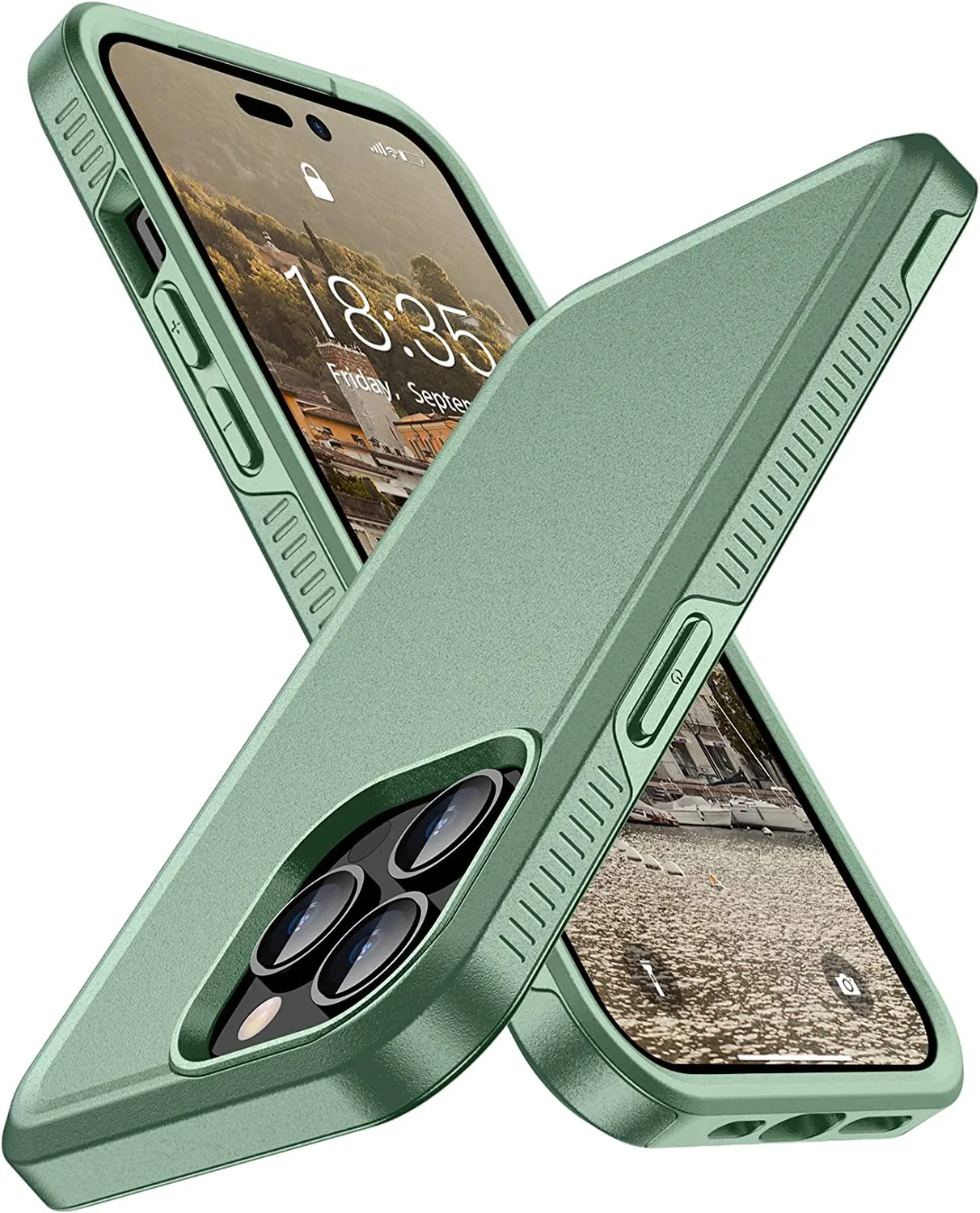 iPhone 14 Pro Max Case Heavy Duty Full-Body Protection Case Black