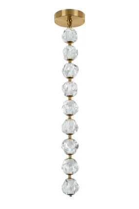 Jackie LED Pendant in Satin Brass