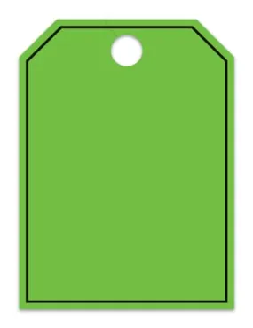 Jumbo Blank Car Dealer Mirror Hang Tags with Black Frame - Fluorescent Colors Large Size (8-1/2" × 11-1/2") Tags for Auto Dealership Supplies - Durable 11-Point Stock Material