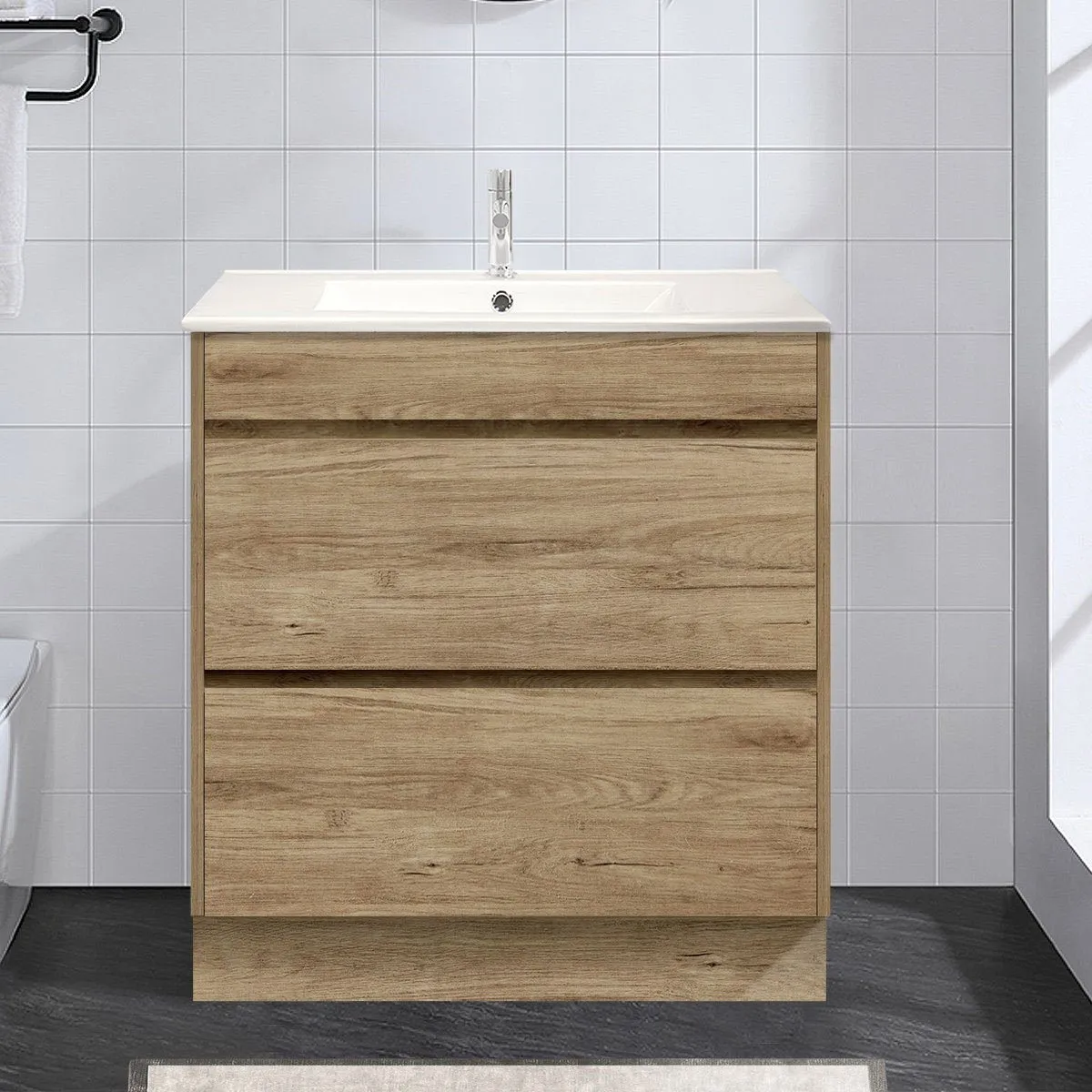 Kingston 750mm Bathroom Vanity   Ceramic Top