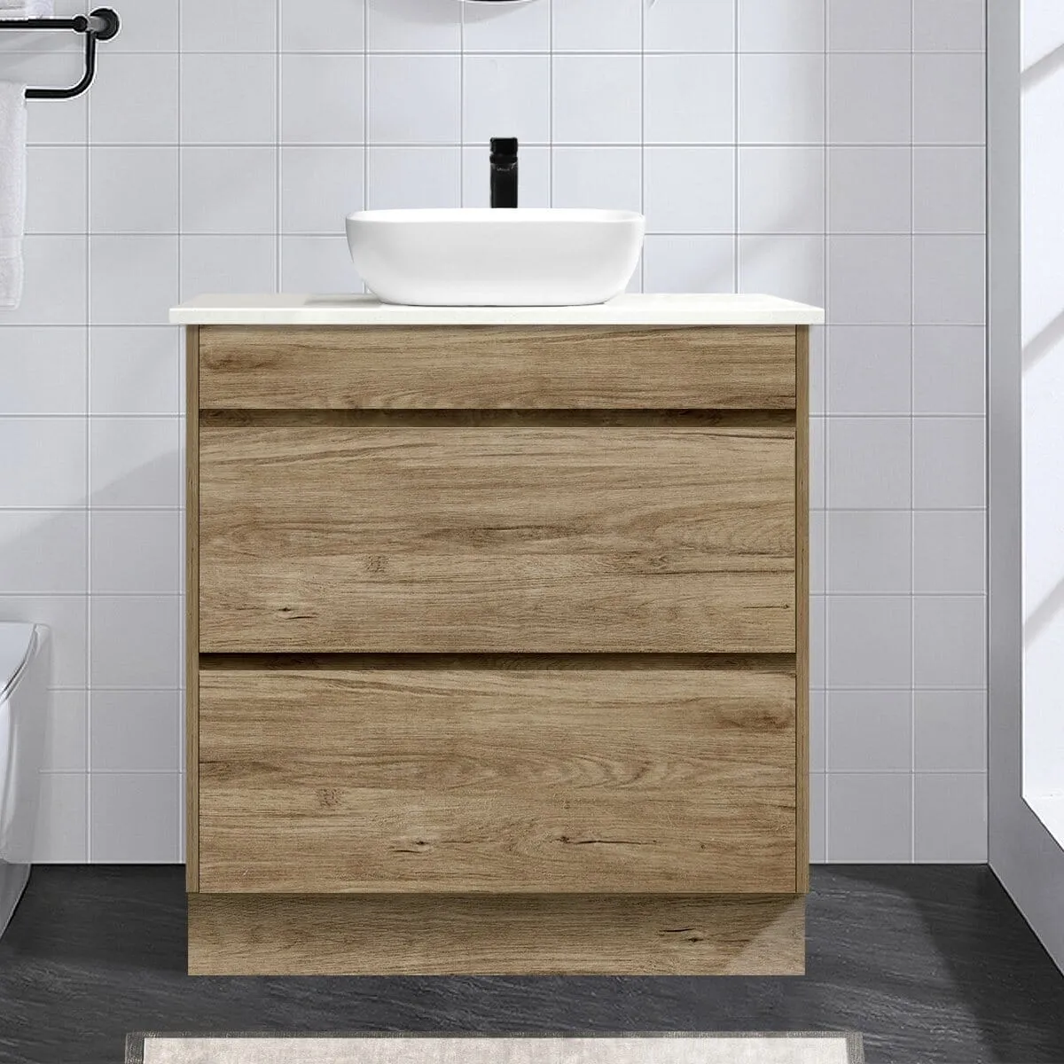 Kingston 750mm Bathroom Vanity   Luxe Stone Top