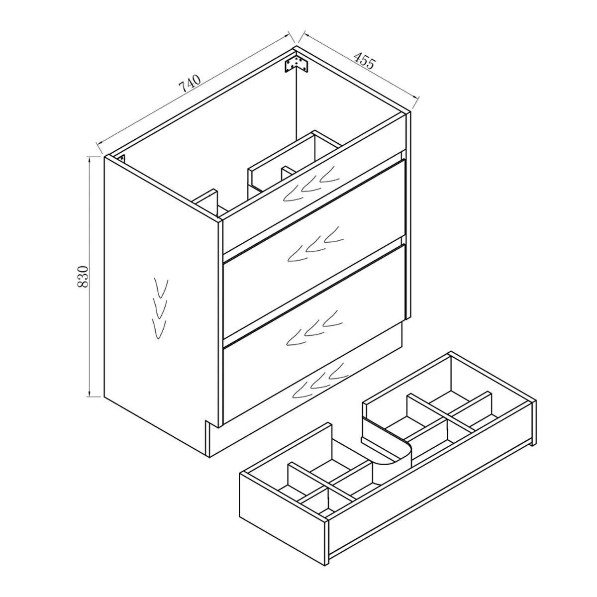 Kingston 750mm Bathroom Vanity