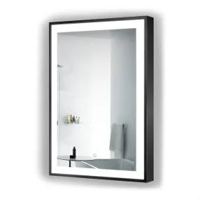 Krugg Soho 24" X 36" Black LED Bathroom Mirror SOHO2436B
