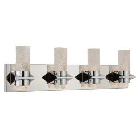 Krypton Solid Crystal Glass Vanity Light in Chrome