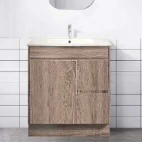 Logan 750mm Timber Vanity (Right Hand)   Ceramic Top