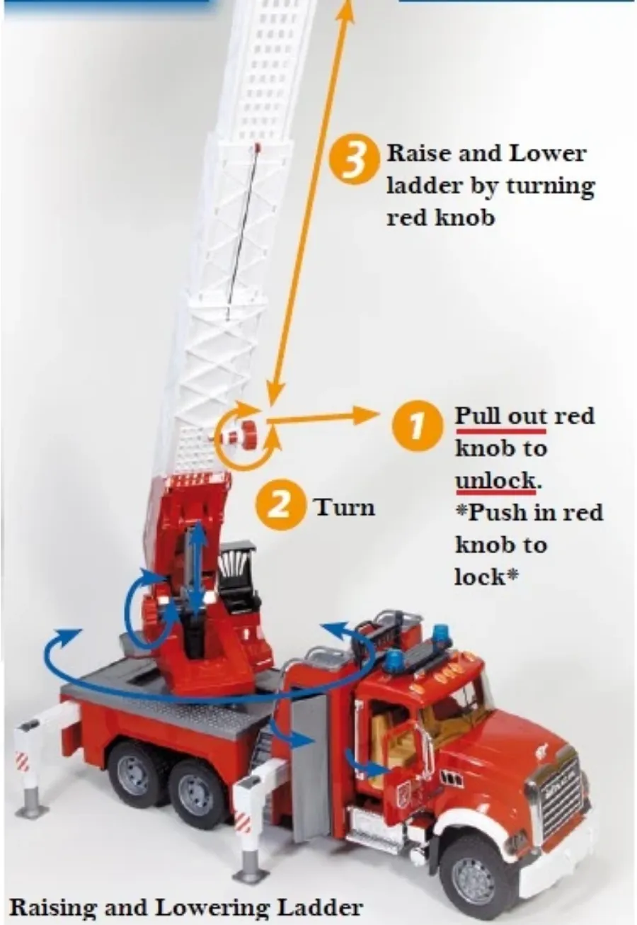 Mack Fire Engine with Water Pump, Lights & Sound