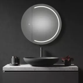 MALLIK DESIGN Modern Designed Pearl Round LED Bathroom Mirrors (3 Lights Integrated) - 18x24 Inch