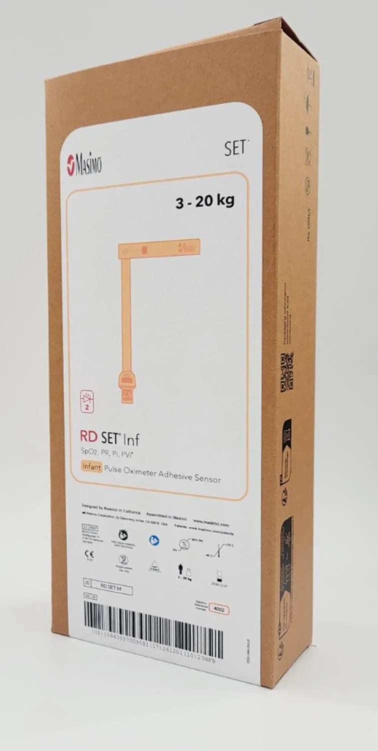 Masimo 4002 Infant Pulse Oximeter Adhesive Sensor Box/20 10-50kg New