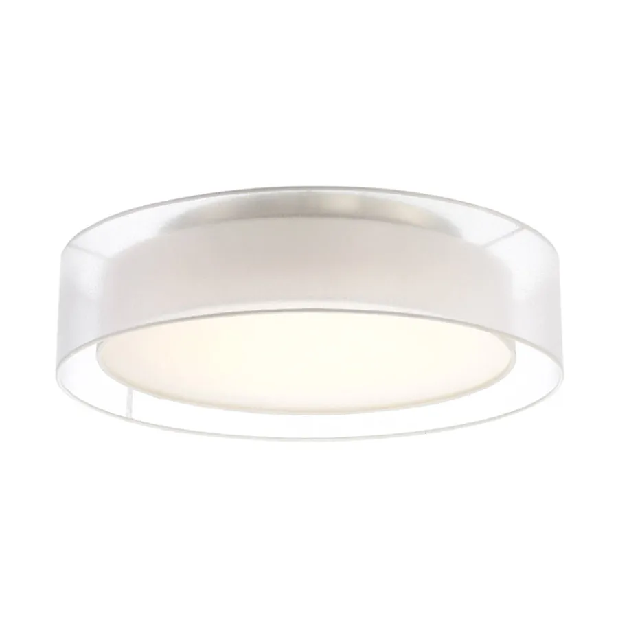 Metropolis LED Semi Flush Mount in Brushed Nickel