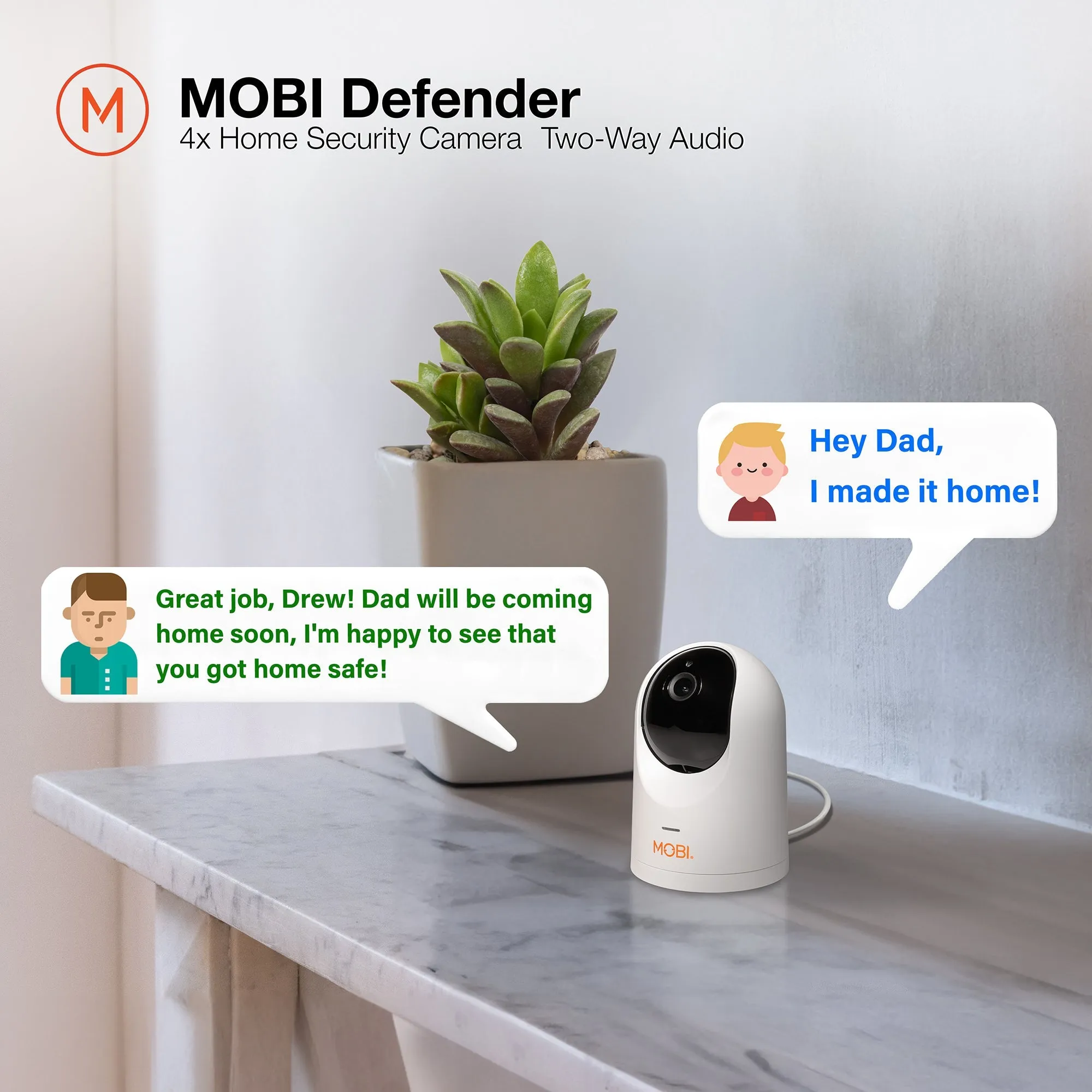 MOBI Defender - 4 Pack Smart Home Security Cameras