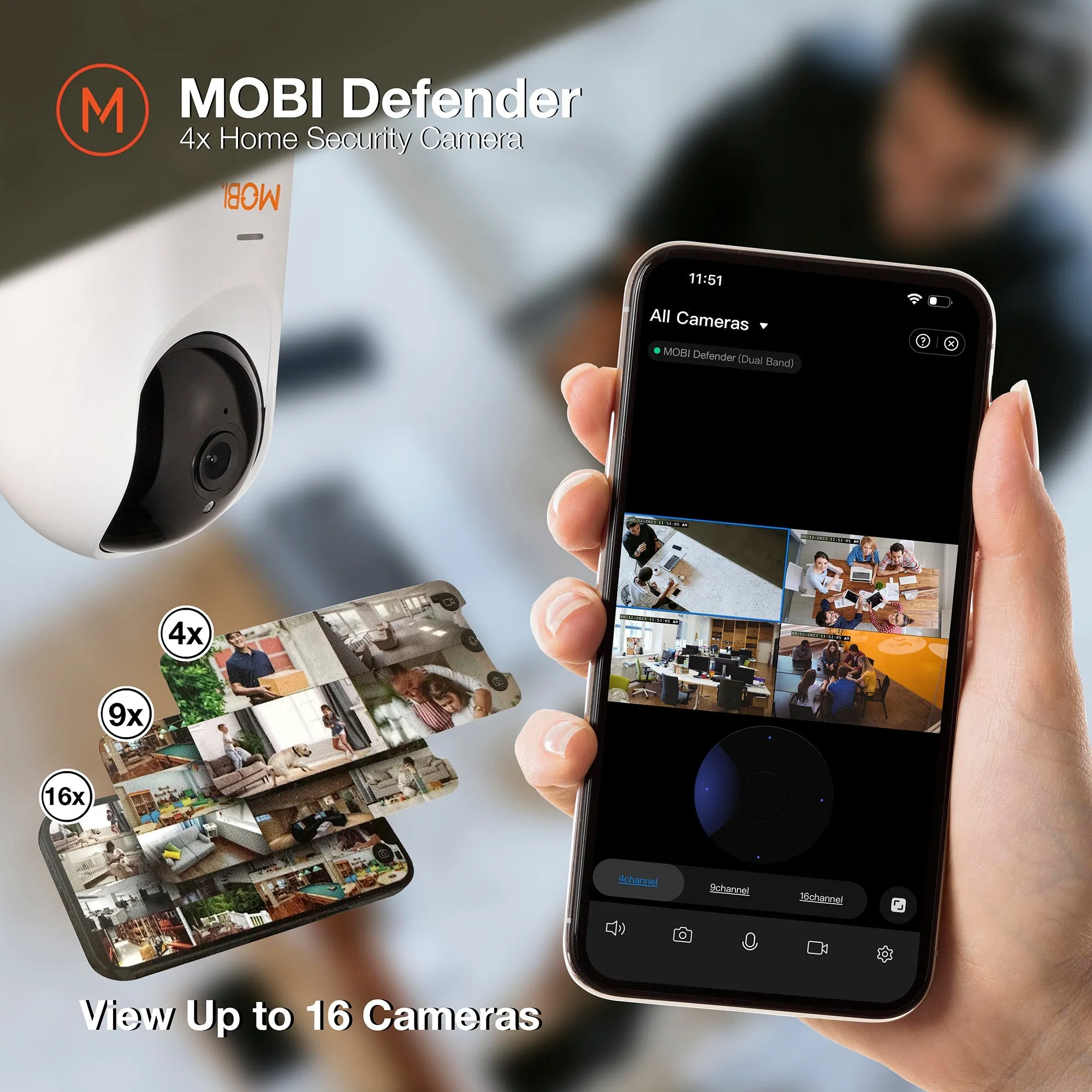 MOBI Defender - 4 Pack Smart Home Security Cameras