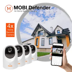 MOBI Defender - 4 Pack Smart Home Security Cameras