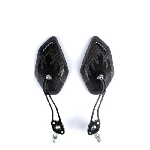 Mountain Bike Carbon Pattern Rearview Mirror Riding Equipment 3K Pattern Plane Mirror Reflector