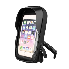 Mountain Bike Card Holder Touch Screen Mobile Phone Holder Motorcycle Electric Vehicle Waterproof Navigation Bracket Shade Mobile Phone Holder, Style:Rearview Mirrors(Black)