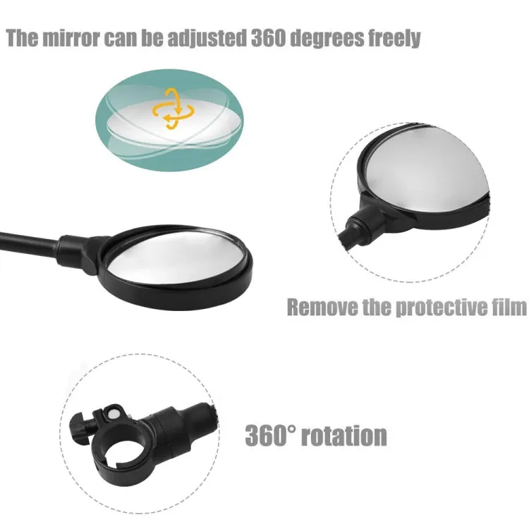 Mountain Bike / Electric Motorcycle Multifunctional Adjustable Handlebar Rearview Mirror