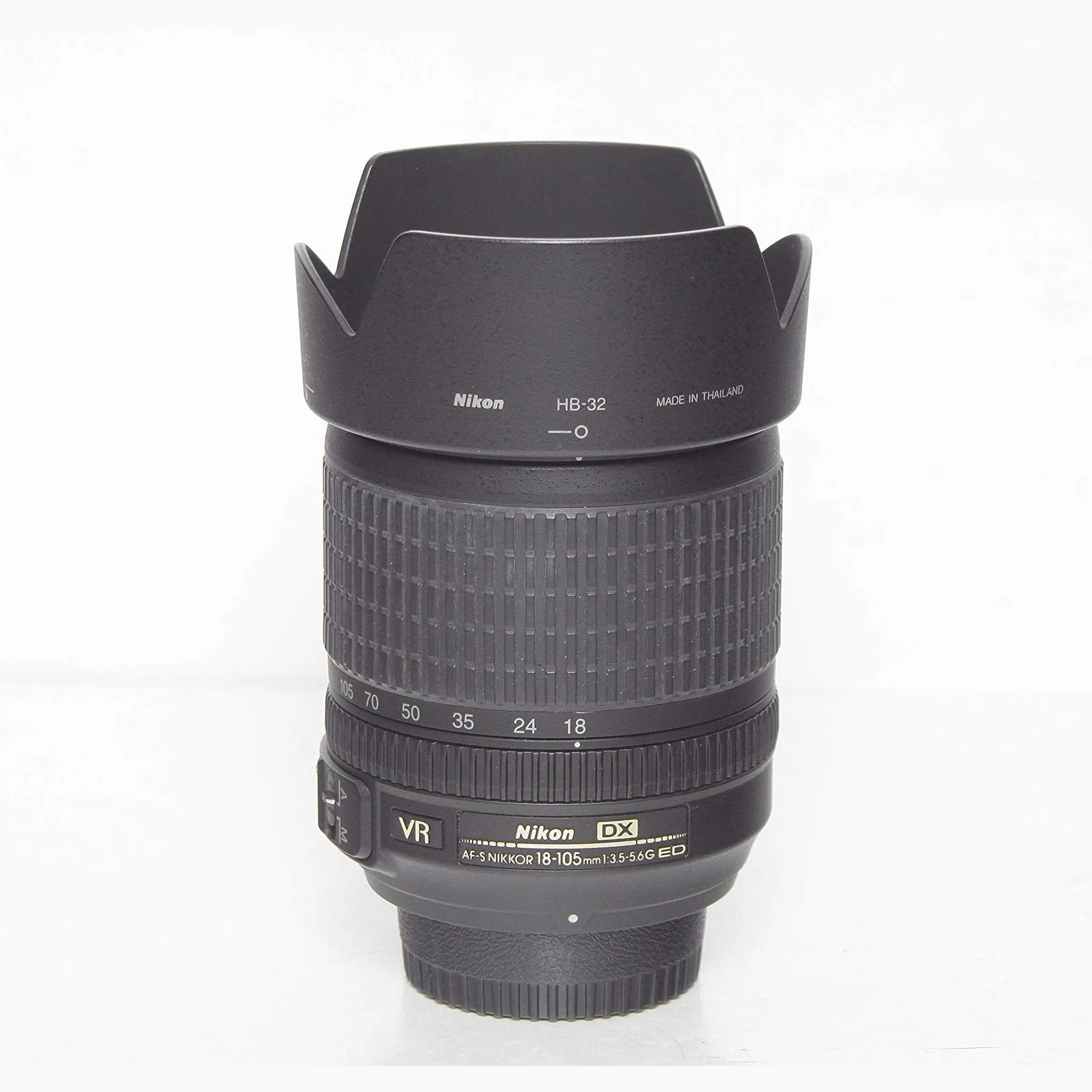 Nikon AF-S DX NIKKOR 18-105mm f/3.5-5.6G ED Vibration Reduction Zoom Lens with Auto Focus for Nikon DSLR Cameras - White - Used