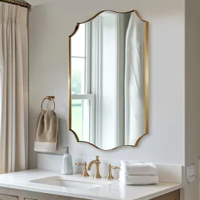 Open Box Like New: Scalloped Bathroom Decor Wall Mirrors, Arch Irregular Mirror