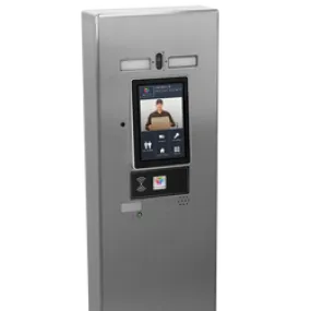 PEDESTAL MX-SS-7F 54" Stainless Pedestal - ButterflyMX 7" Recessed Video Intercom