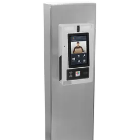 PEDESTAL MX-SS-7S 54" Stainless Pedestal - ButterflyMX 7" Surface Video Intercom