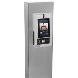 PEDESTAL MX-SS-7S 54" Stainless Pedestal - ButterflyMX 7" Surface Video Intercom