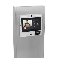 PEDESTAL PRO MX-SS-12F 54" Stainless Pedestal - ButterflyMX 11.6" Recessed Video Intercom