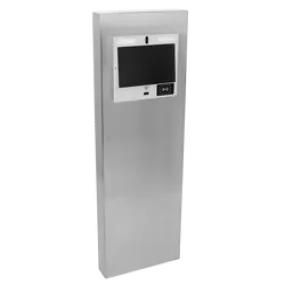 PEDESTAL PRO MX-SS-12F 54" Stainless Pedestal - ButterflyMX 11.6" Recessed Video Intercom