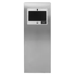 PEDESTAL PRO MX-SS-12S 54" Stainless Pedestal - ButterflyMX 11.6" Surface Video Intercom