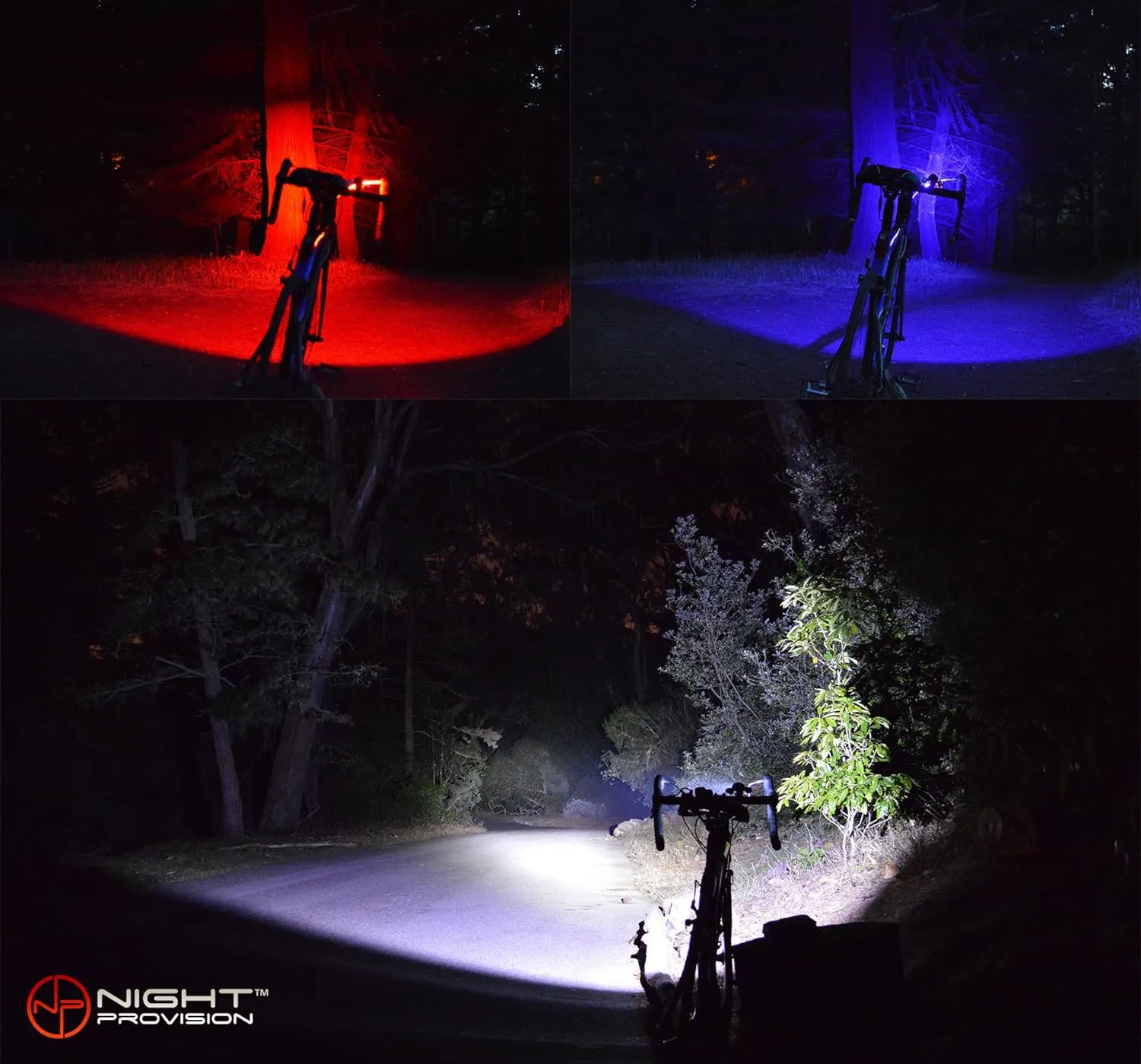 PS1200-ZRN: RED/BLUE FRONT & OPTIKS-P220 REAR W/ZIREN-140DB BIKE HORN