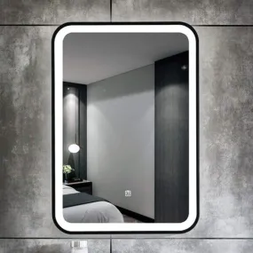 Quality Glass Bathroom LED Mirror with Touch Sensor, 3 Light Effects, Glass, Rectangular, LED-30 (18 x 30 Inch)