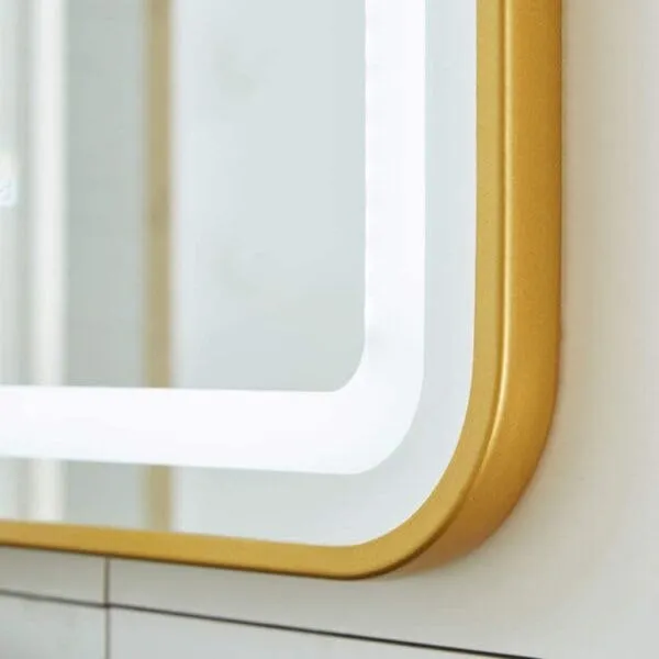 Quality Glass Rectangular LED Mirror for Bathroom - 18 x 24 Inch with Back Light, Touch Sensor, and 3 Light Effects LED 33