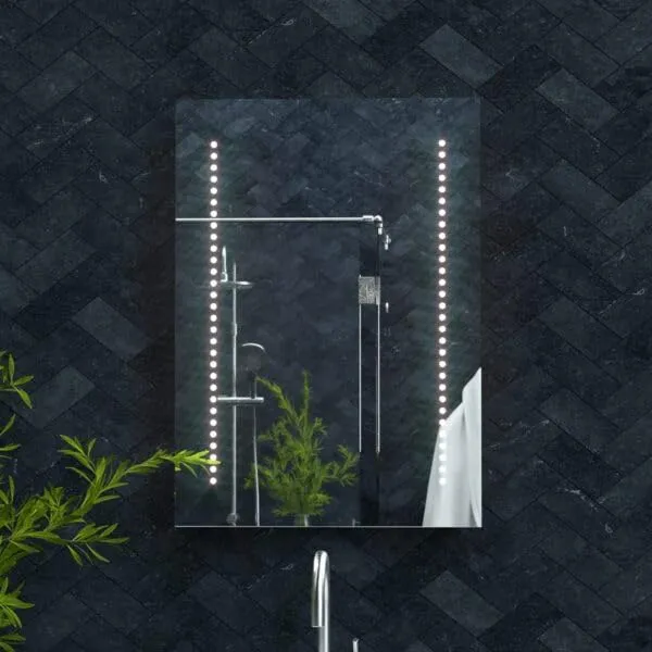 Quality Glass Rectangular LED Mirror for Bathroom - 18 x 24 Inch with Back Light, Touch Sensor, and 3 Light Effects LED 37