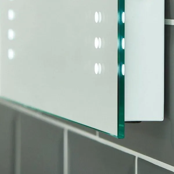 Quality Glass Rectangular LED Mirror for Bathroom - 18 x 24 Inch with Back Light, Touch Sensor, and 3 Light Effects LED 37