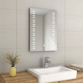 Quality Glass Rectangular LED Mirror for Bathroom - 18 x 24 Inch with Back Light, Touch Sensor, and 3 Light Effects LED 43