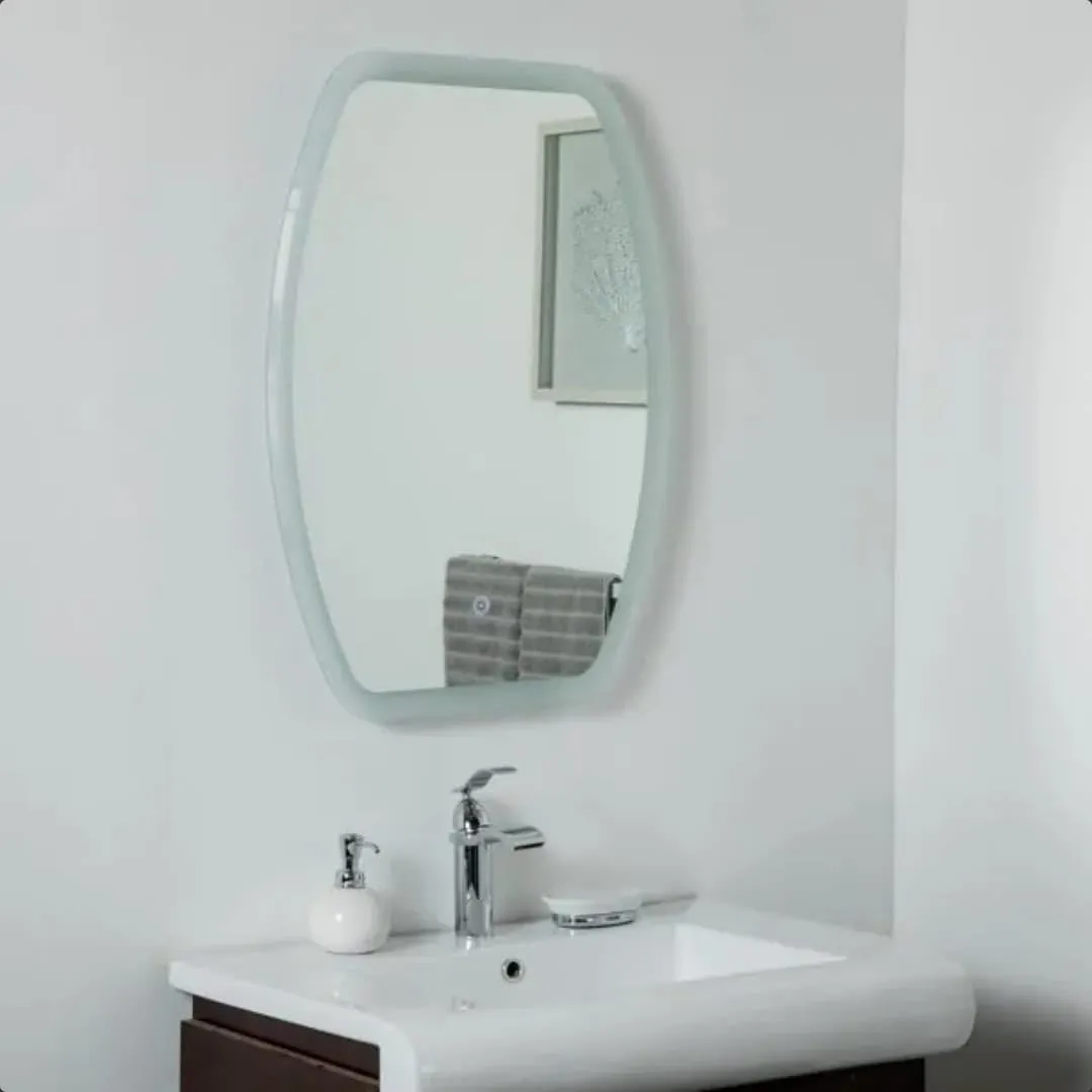 Quality Glass Rectangular LED Mirror for Bathroom - 18 x 24 Inch with Back Light, Touch Sensor, and 3 Light Effects LED 72