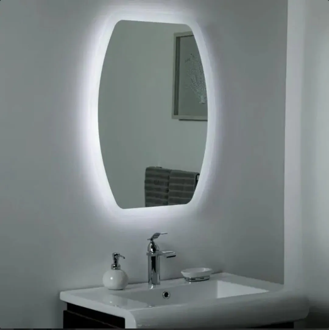 Quality Glass Rectangular LED Mirror for Bathroom - 18 x 24 Inch with Back Light, Touch Sensor, and 3 Light Effects LED 72