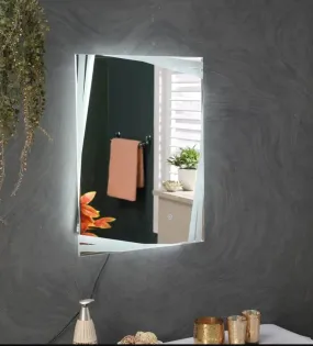 Quality Glass Rectangular LED Mirror for Bathroom - 18 x 24 Inch with Back Light, Touch Sensor, and 3 Light Effects LED 79