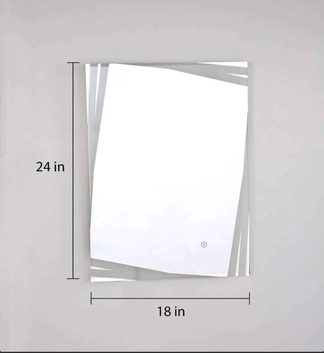 Quality Glass Rectangular LED Mirror for Bathroom - 18 x 24 Inch with Back Light, Touch Sensor, and 3 Light Effects LED 79