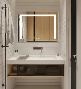 Quality Glass Rectangular LED Mirror for Bathroom - 24 x 36 Inch with Back Light, Touch Sensor, and 3 Light Effects LED 48