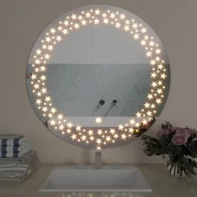 Quality Glass Round LED Mirror for Bathroom - 24 x 24 Inch with Back Light, Touch Sensor, and 3 Light Effects LED 52