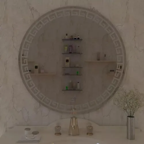 Quality Glass Round LED Mirror for Bathroom - 24 x 24 Inch with Back Light, Touch Sensor, and 3 Light Effects LED 60